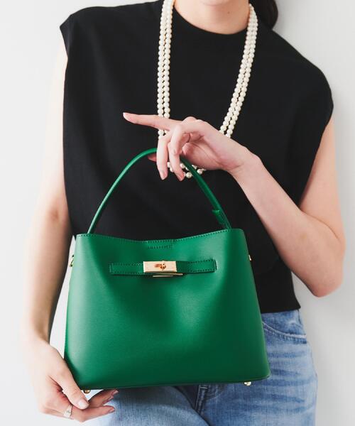 UNTITLED（アンタイトル）の「【追加/新色】エアリーワンハンドルバッグ（ハンドバッグ・レディース・ブラック/グリーン/ライトグレー/サックスブルー/ベージュ・99）」の11枚目の写真