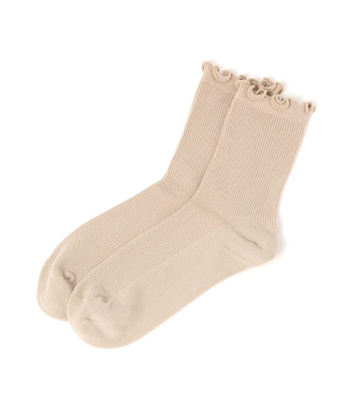 GLOBAL WORK（グローバルワーク）の「らくごこちリブメロウソックス/572218（ソックス/靴下・レディース・レッド/ブラウン/ブラック/ライトブルー/オフホワイト・FREE）」の4枚目の写真