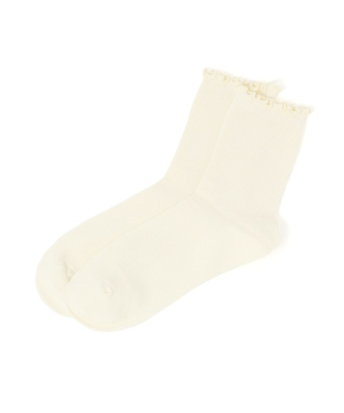 GLOBAL WORK（グローバルワーク）の「らくごこちリブメロウソックス/572218（ソックス/靴下・レディース・レッド/ブラウン/ブラック/ライトブルー/オフホワイト・FREE）」の2枚目の写真