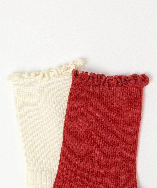 GLOBAL WORK（グローバルワーク）の「らくごこちリブメロウソックス/572218（ソックス/靴下・レディース・レッド/ブラウン/ブラック/ライトブルー/オフホワイト・FREE）」の9枚目の写真