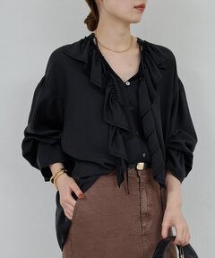 VIVIANO/ヴィヴィアーノ】ラッフルスリーブTシャツ（Tシャツ