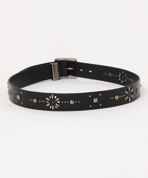 Editors Draw（エディターズドロー）の「スクエアバックル スタッズレザーベルト（ベルト・メンズ・ダークブラウン/ブラック・FREE）」の7枚目の写真