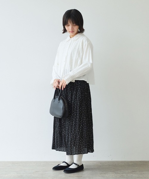 bulle de savon(ビュルデサボン)の「lace patchwork ブラウス(シャツ/ブラウス・レディース・ホワイト/ブラック・FREE)」の11枚目の写真
