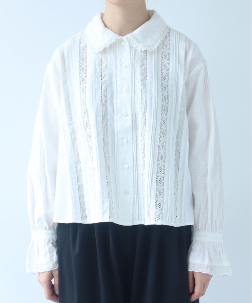 bulle de savon(ビュルデサボン)の「lace patchwork ブラウス(シャツ/ブラウス・レディース・ホワイト/ブラック・FREE)」の15枚目の写真