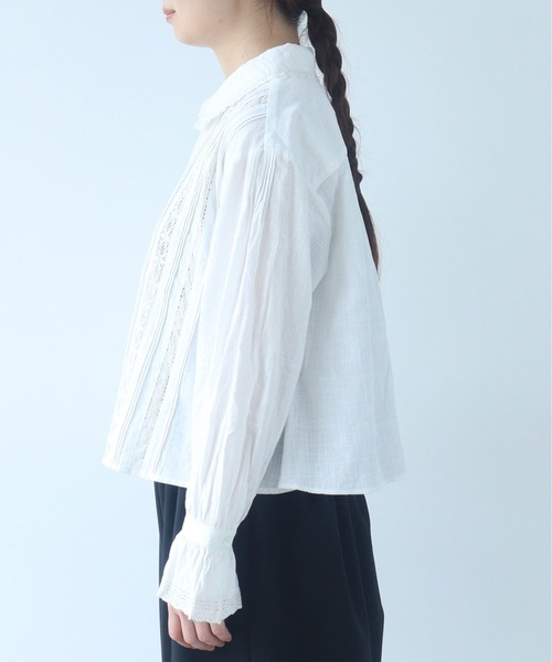 bulle de savon(ビュルデサボン)の「lace patchwork ブラウス(シャツ/ブラウス・レディース・ホワイト/ブラック・FREE)」の16枚目の写真