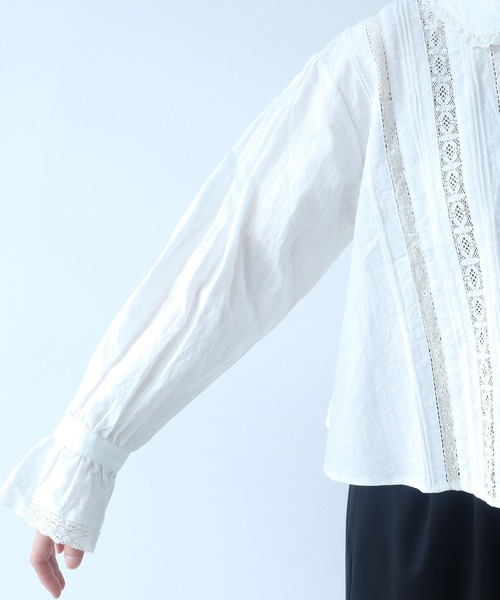 bulle de savon(ビュルデサボン)の「lace patchwork ブラウス(シャツ/ブラウス・レディース・ホワイト/ブラック・FREE)」の20枚目の写真