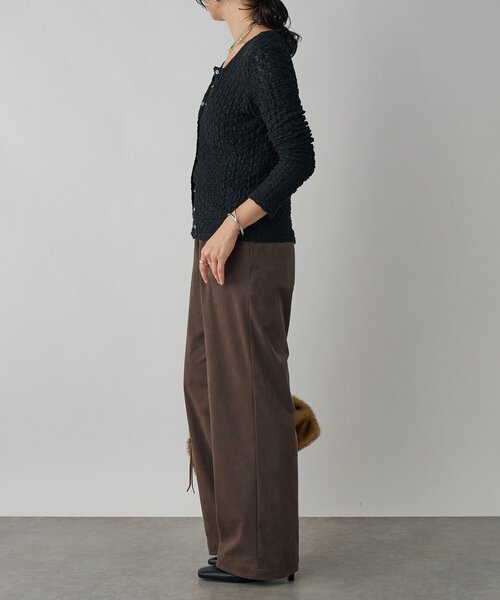 RIVE DROITE（リヴドロワ）の「【セットアップ対応】ブラッシュドクロスルーズパンツ（その他パンツ・レディース・キャメル/ブラウン・36/38）」の4枚目の写真