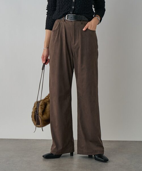 RIVE DROITE（リヴドロワ）の「【セットアップ対応】ブラッシュドクロスルーズパンツ（その他パンツ・レディース・キャメル/ブラウン・36/38）」の6枚目の写真