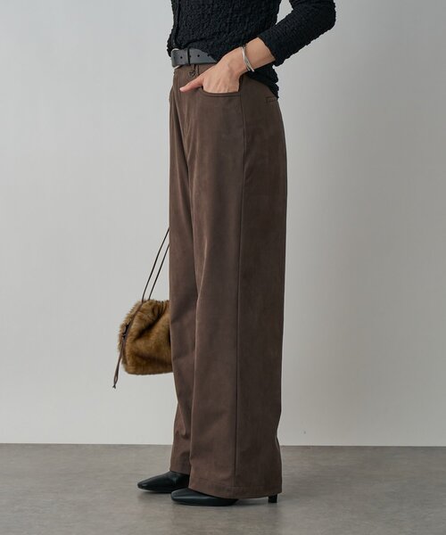 RIVE DROITE（リヴドロワ）の「【セットアップ対応】ブラッシュドクロスルーズパンツ（その他パンツ・レディース・キャメル/ブラウン・36/38）」の7枚目の写真