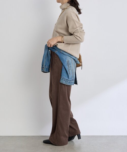 RIVE DROITE（リヴドロワ）の「【セットアップ対応】ブラッシュドクロスルーズパンツ（その他パンツ・レディース・キャメル/ブラウン・36/38）」の10枚目の写真