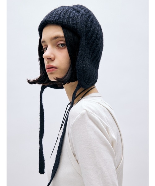 AIC.（エーアイシー）の「フライトニットビーニー（ニットキャップ/ビーニー・レディース・グレー/ネイビー・FREE）」の2枚目の写真