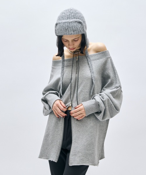 AIC.（エーアイシー）の「フライトニットビーニー（ニットキャップ/ビーニー・レディース・グレー/ネイビー・FREE）」の4枚目の写真