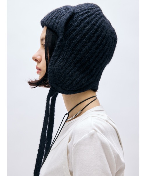 AIC.（エーアイシー）の「フライトニットビーニー（ニットキャップ/ビーニー・レディース・グレー/ネイビー・FREE）」の6枚目の写真