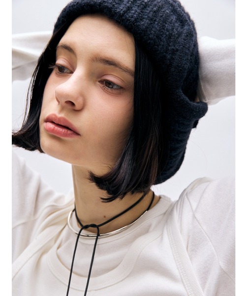 AIC.（エーアイシー）の「フライトニットビーニー（ニットキャップ/ビーニー・レディース・グレー/ネイビー・FREE）」の10枚目の写真