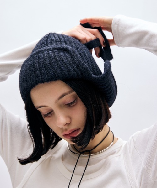 AIC.（エーアイシー）の「フライトニットビーニー（ニットキャップ/ビーニー・レディース・グレー/ネイビー・FREE）」の9枚目の写真