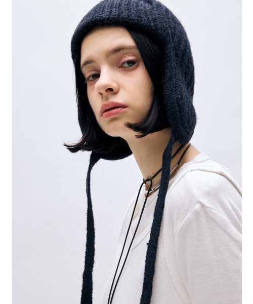 AIC.（エーアイシー）の「フライトニットビーニー（ニットキャップ/ビーニー・レディース・グレー/ネイビー・FREE）」の8枚目の写真