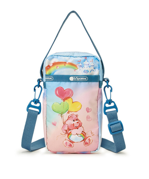LeSportsac(レスポートサック)の「MINI PHONE CROSSBODY ケアベアレインボー(ショルダーバッグ・レディース・ブルー・FREE)」の6枚目の写真