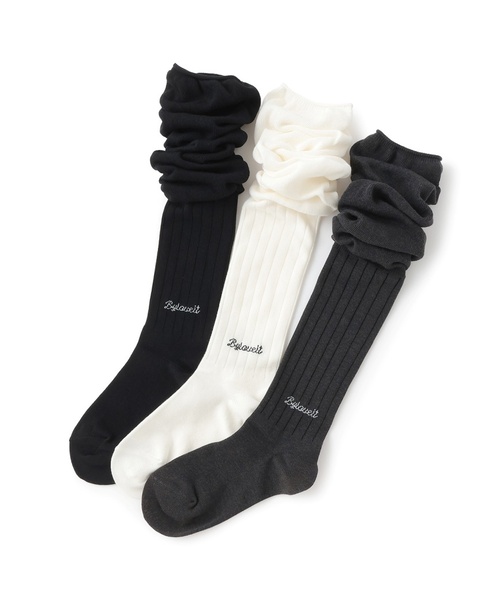 by LOVEiT（バイラビット）の「ルーズアップソックス（ソックス/靴下・キッズ・ブラック/オフホワイト/グレー・M/L）」の4枚目の写真