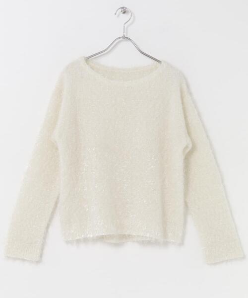 URBAN RESEARCH ROSSO WOMEN（アーバンリサーチ　ロッソ）の「ラメシャギーニットプルオーバー（ニット/セーター・レディース・イエロー/オフホワイト/チャコールグレー・FREE）」の8枚目の写真