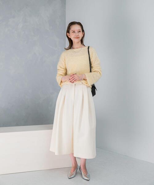 URBAN RESEARCH ROSSO WOMEN（アーバンリサーチ　ロッソ）の「ラメシャギーニットプルオーバー（ニット/セーター・レディース・イエロー/オフホワイト/チャコールグレー・FREE）」の12枚目の写真