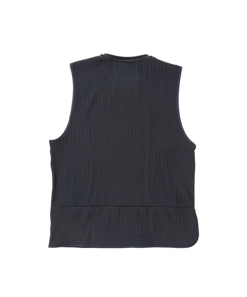 meanswhile(ミーンズワイル)の「Uneven Fabric Conditioning Vest(ベスト・メンズ・ネイビー/オフホワイト・4(XL)/3(L)/2(M))」の9枚目の写真