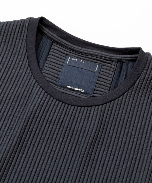 meanswhile(ミーンズワイル)の「Uneven Fabric Conditioning Vest(ベスト・メンズ・ネイビー/オフホワイト・4(XL)/3(L)/2(M))」の10枚目の写真