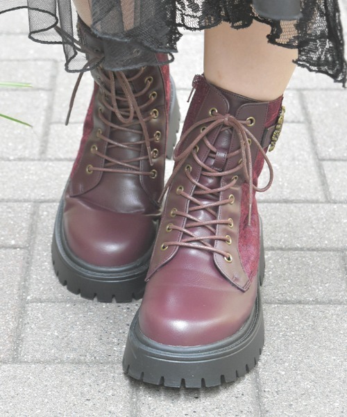 バックル使いワークブーツ（ブーツ）｜axes femme（アクシーズファム