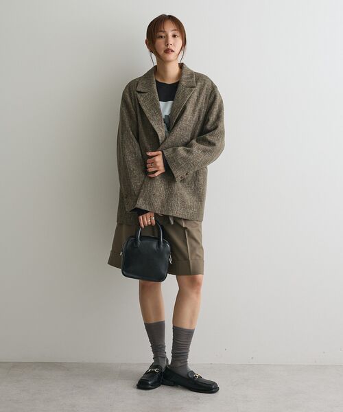 CRAFT STANDARD BOUTIQUE(クラフトスタンダードブティック)の「ロールアップハーフパンツ(その他パンツ・レディース・ベージュ/チャコールグレー・FREE)」の17枚目の写真