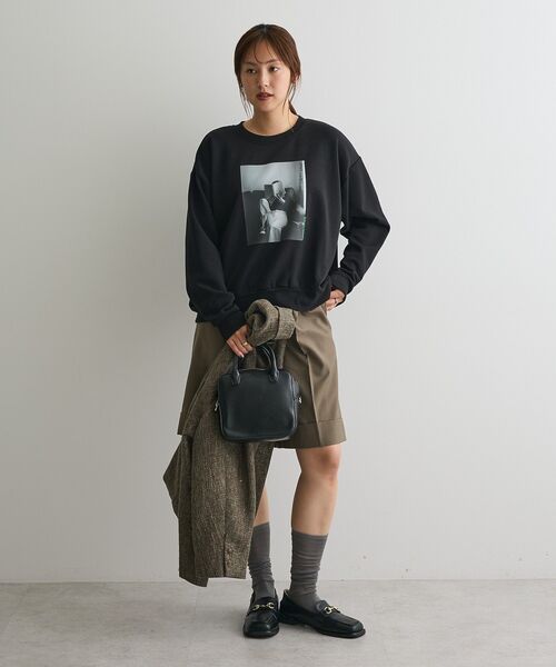CRAFT STANDARD BOUTIQUE(クラフトスタンダードブティック)の「ロールアップハーフパンツ(その他パンツ・レディース・ベージュ/チャコールグレー・FREE)」の12枚目の写真