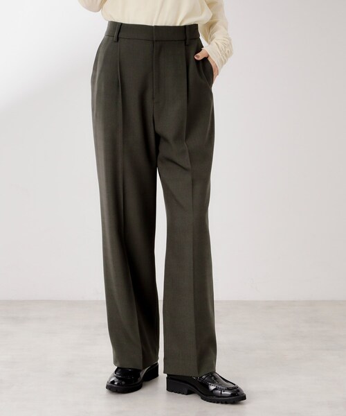 ビジネスセミワイドパンツ【セットアップ可/洗濯機OK】/CAVIAN