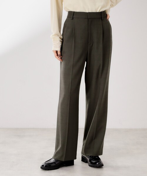 THE SHOP TK （ザ ショップ ティーケー ）の「ビジネスセミワイドパンツ【セットアップ可/洗濯機OK】/CAVIANシリーズ（その他パンツ・レディース・スミクロ/チャコールグレー・13/12）」の16枚目の写真