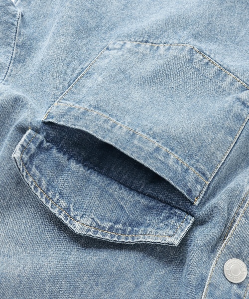 LOVETOXIC（ラブトキシック）の「デニムシャツセットアップ（セットアップ・キッズ・ブラック/ブルー・M:150cm/S:140cm/L:160cm/130cm）」の14枚目の写真