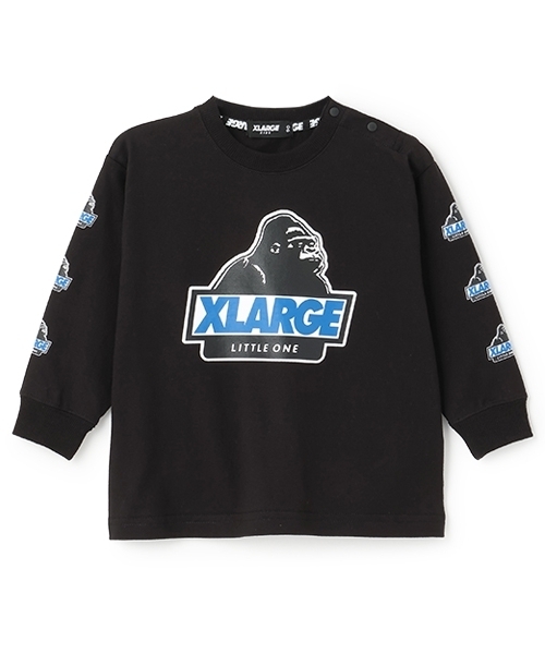 XLARGE KIDS（エクストララージキッズ）の「袖OGプリント長袖Tシャツ（Tシャツ/カットソー・キッズ・トップグレー/グリーン/ブラック・100cm/90cm/140cm/130cm/120cm/110cm/80ｃｍ）」の2枚目の写真