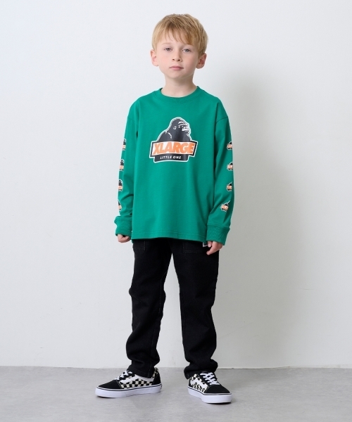 XLARGE KIDS（エクストララージキッズ）の「袖OGプリント長袖Tシャツ（Tシャツ/カットソー・キッズ・トップグレー/グリーン/ブラック・100cm/90cm/140cm/130cm/120cm/110cm/80ｃｍ）」の12枚目の写真