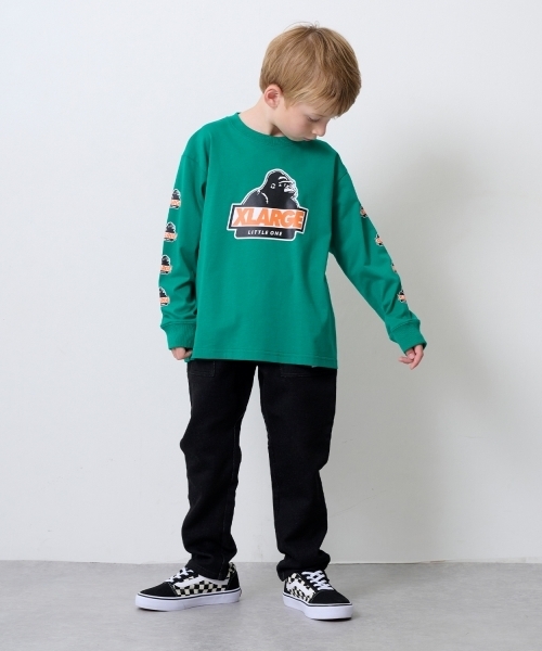 XLARGE KIDS（エクストララージキッズ）の「袖OGプリント長袖Tシャツ（Tシャツ/カットソー・キッズ・トップグレー/グリーン/ブラック・100cm/90cm/140cm/130cm/120cm/110cm/80ｃｍ）」の13枚目の写真