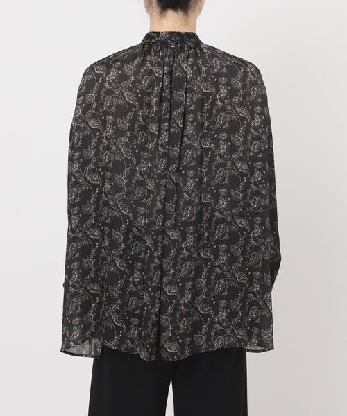 アパルトモン　クチュールドアダムシャツ最終お値下げいたしました セール】【COUTURE D'ADAM】Stand Collar Botanical Paisley Blouse