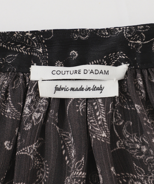 セール】【COUTURE D'ADAM】Stand Collar Botanical Paisley Blouse