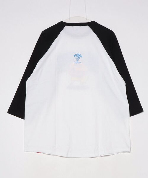 RUDIE'S(ルーディーズ)の「RUDIE'SxCRAYON SHINCHAN GUITAR RAGLANTEE/ルーディーズ×クレヨンしんちゃん ギターラグランTシャツ(Tシャツ/カットソー・メンズ・ホワイト×ネイビー/ホワイト×ブラック・XL/L/M/S)」の5枚目の写真