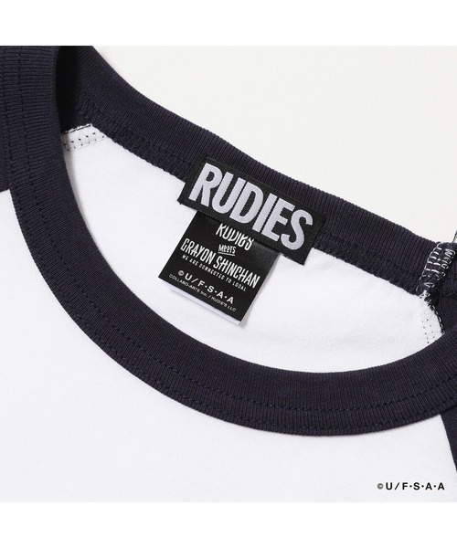 RUDIE'S(ルーディーズ)の「RUDIE'SxCRAYON SHINCHAN GUITAR RAGLANTEE/ルーディーズ×クレヨンしんちゃん ギターラグランTシャツ(Tシャツ/カットソー・メンズ・ホワイト×ネイビー/ホワイト×ブラック・XL/L/M/S)」の22枚目の写真