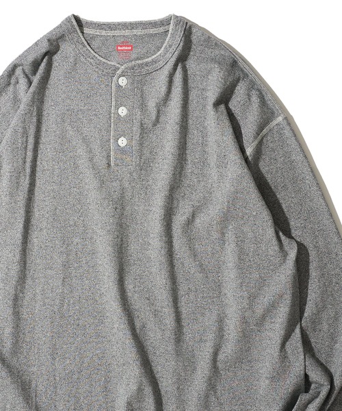 Healthknit（ヘルスニット）の「【Healthknit】Henlyneck L/S Tee / ヘンリーネック ロングスリーブTシャツ（Tシャツ/カットソー・メンズ・チャコールグレー/ヘザーグレー/ホワイト/オートミール・MEDIUM/LARGE/X-LARGE）」の3枚目の写真