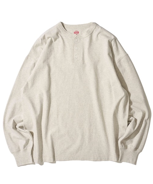 Healthknit（ヘルスニット）の「【Healthknit】Henlyneck L/S Tee / ヘンリーネック ロングスリーブTシャツ（Tシャツ/カットソー・メンズ・チャコールグレー/ヘザーグレー/ホワイト/オートミール・MEDIUM/LARGE/X-LARGE）」の11枚目の写真