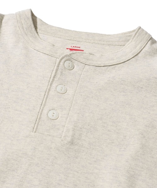 Healthknit（ヘルスニット）の「【Healthknit】Henlyneck L/S Tee / ヘンリーネック ロングスリーブTシャツ（Tシャツ/カットソー・メンズ・チャコールグレー/ヘザーグレー/ホワイト/オートミール・MEDIUM/LARGE/X-LARGE）」の13枚目の写真