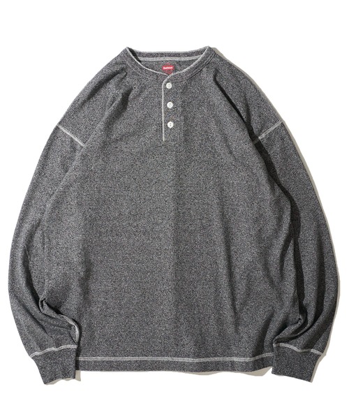 Healthknit（ヘルスニット）の「【Healthknit】Henlyneck L/S Tee / ヘンリーネック ロングスリーブTシャツ（Tシャツ/カットソー・メンズ・チャコールグレー/ヘザーグレー/ホワイト/オートミール・MEDIUM/LARGE/X-LARGE）」の7枚目の写真