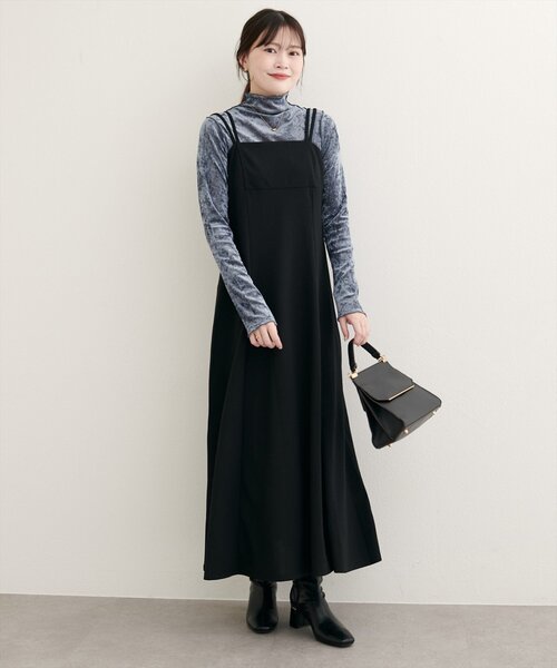 natural couture(ナチュラルクチュール)の「フロッキーメッシュボトルネックプルオーバー(Tシャツ/カットソー・レディース・ブラウン/ブルー/ブラック/アイボリー・FREE)」の22枚目の写真