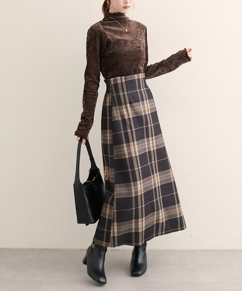 natural couture(ナチュラルクチュール)の「フロッキーメッシュボトルネックプルオーバー(Tシャツ/カットソー・レディース・ブラウン/ブルー/ブラック/アイボリー・FREE)」の12枚目の写真