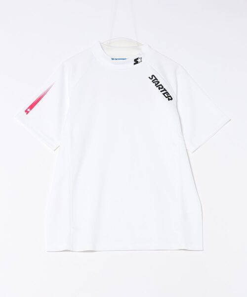 STARTER(スターター)の「【STARTER GOLF】スターターゴルフ AQUATWIST(R)高伸縮ストレッチ カラフルモックネック半袖Tシャツ SG-123005(Tシャツ/カットソー・メンズ・ホワイト/ピンク/ブラック/ブルー・M/S/L)」の1枚目の写真