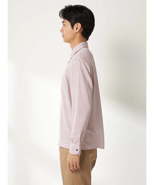 McGREGOR（マックレガー）の「メダリオンプリント長袖ポロ（ポロシャツ・メンズ・スモークピンク/ライトブルー・L/M/XL）」の4枚目の写真