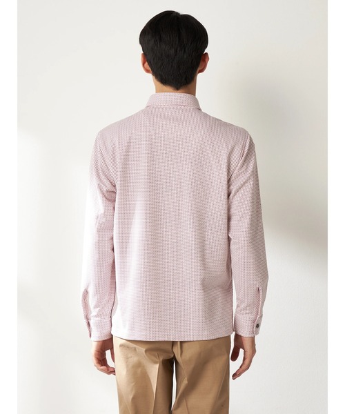 McGREGOR（マックレガー）の「メダリオンプリント長袖ポロ（ポロシャツ・メンズ・スモークピンク/ライトブルー・L/M/XL）」の5枚目の写真