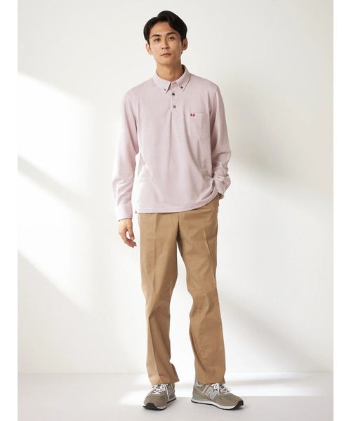 McGREGOR（マックレガー）の「メダリオンプリント長袖ポロ（ポロシャツ・メンズ・スモークピンク/ライトブルー・L/M/XL）」の6枚目の写真