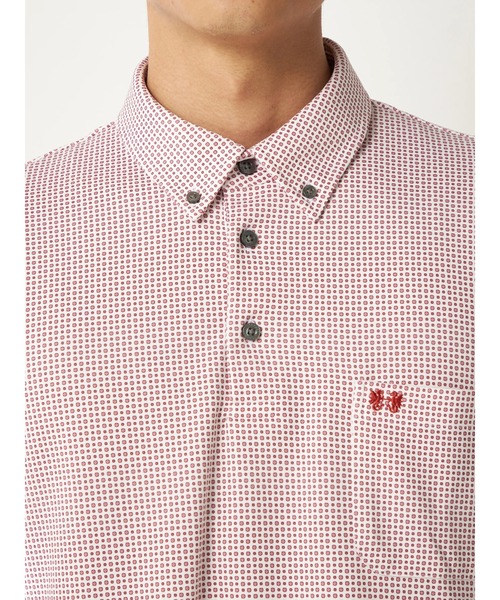 McGREGOR（マックレガー）の「メダリオンプリント長袖ポロ（ポロシャツ・メンズ・スモークピンク/ライトブルー・L/M/XL）」の7枚目の写真